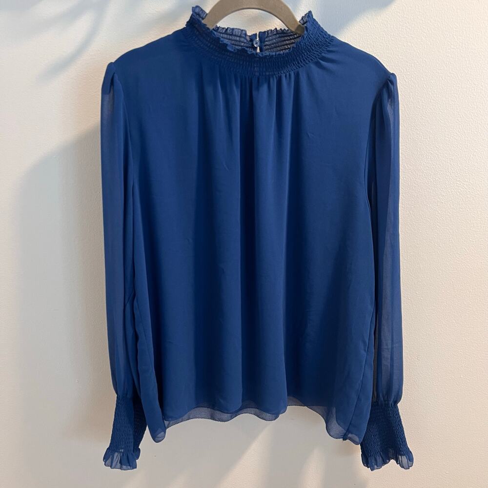 Aritzia Wilfred Ultramarine Blue Valencia Blouse Size M